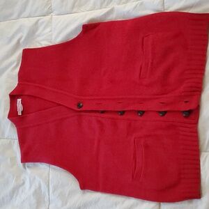 VTG FALL RIVER button up Shetland wool sweater vest w pockets